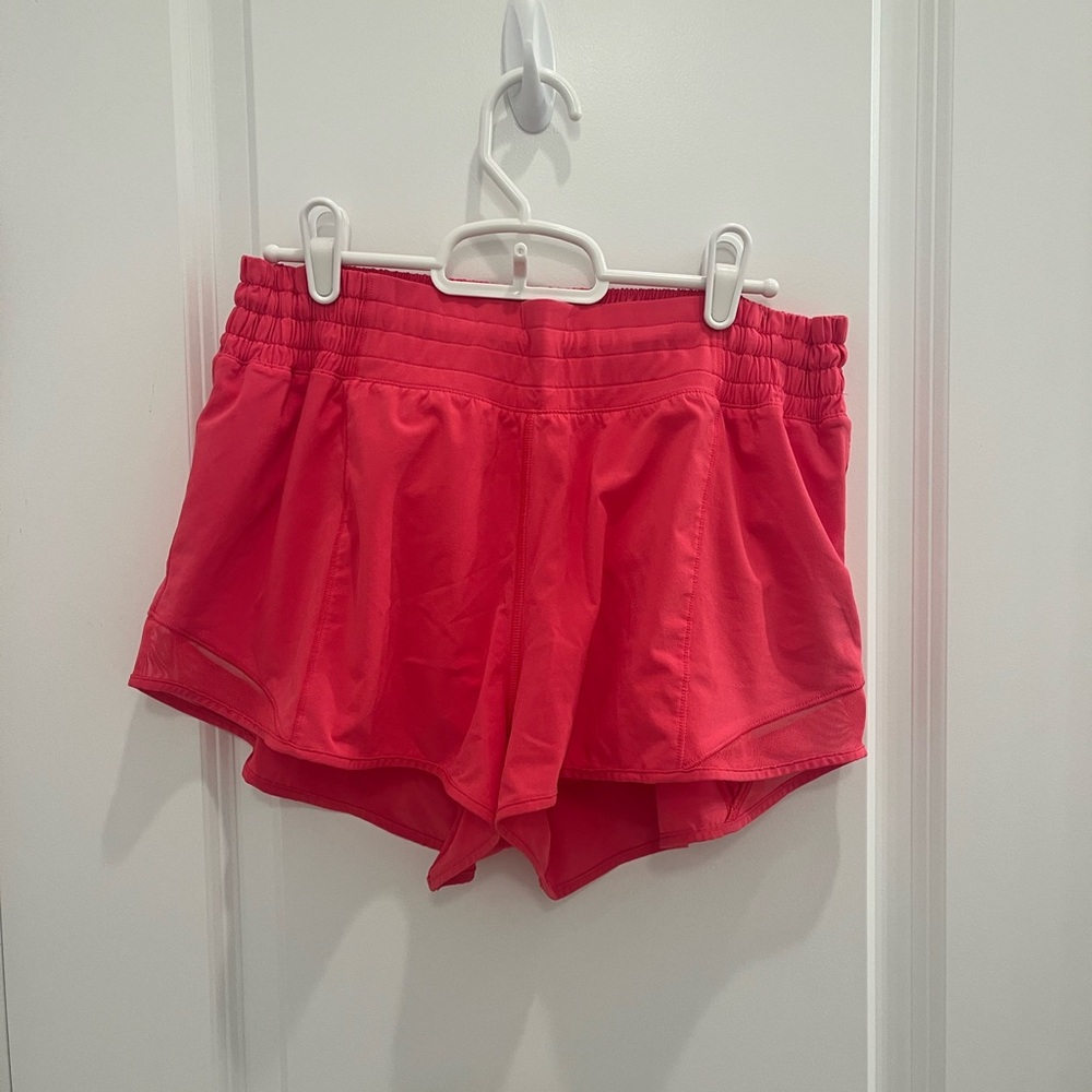 Lululemon Athletica Pink Athletic Shorts High-Waisted Lightweight